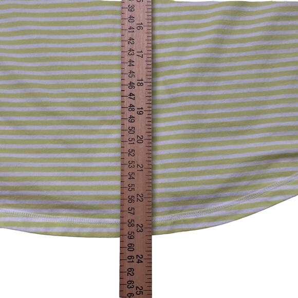 Talbots T Tank Top Women's S Neon Green White Stripe Activewear Fitness Workout - Picture 9 of 9